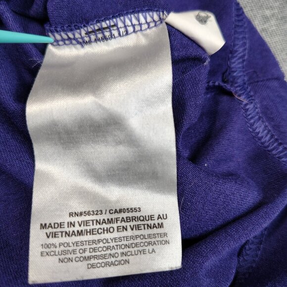 Baltimore Ravens Nike Dri-Fit Team Apparel Shirt Size Medium Purple Gray Raglan - Picture 8 of 14